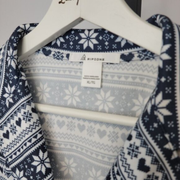 Ripzone Jersey Pajama Button Down Top - Picture 3 of 7